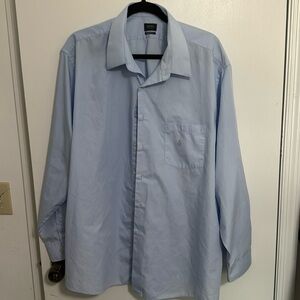Arrow brand men light blue Oxford neck size 18 to 18 1/2 sleeve length 34 to 35